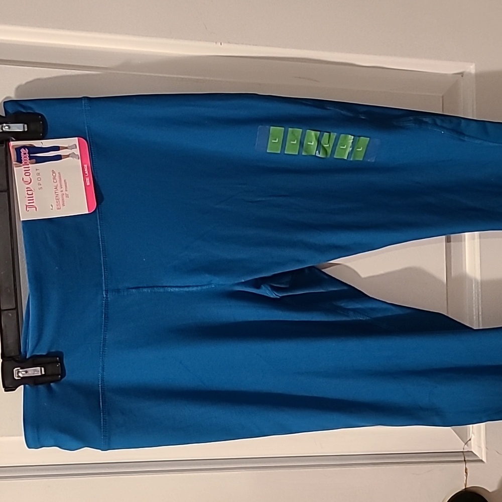 NWT Juicy Couture Essential Crop Teal Leggings